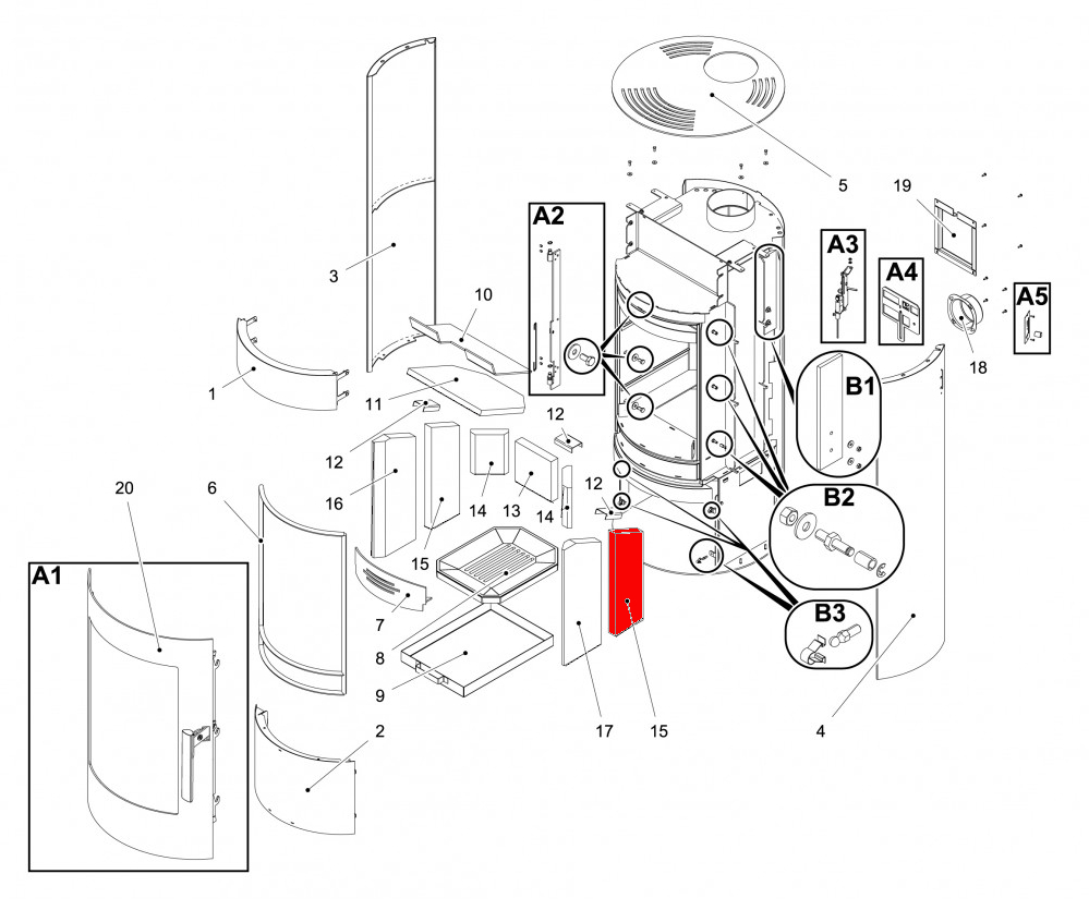 Haas+Sohn Olbia easy 209.15 Seitenstein rechts mittig