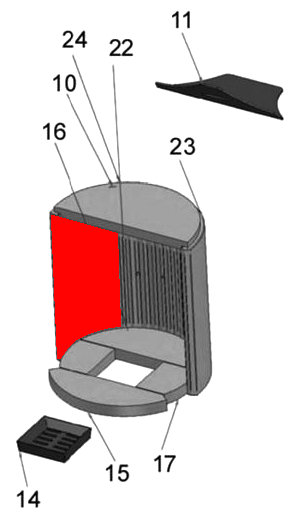 Justus Faro Seitenstein links Vermiculitestein