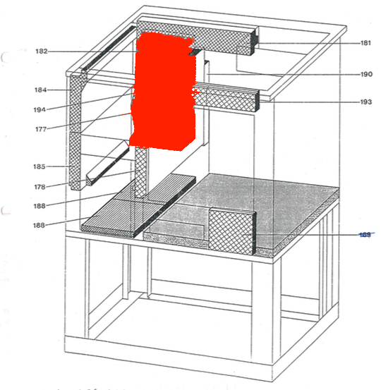 Wamsler Typ 110 K61 Rückwandstein B 