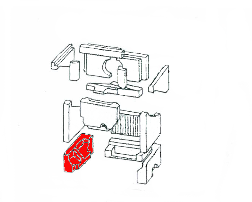 Koppe KH 60 Seitenstein links unten Feuerraumstein