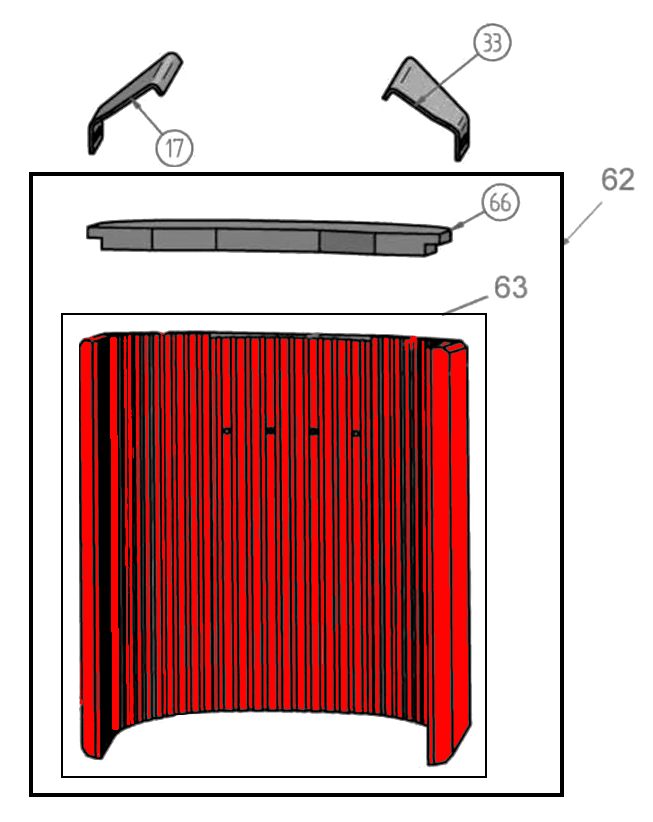 Oranier Polar NEO 8 RLA ladrillo lateral juego