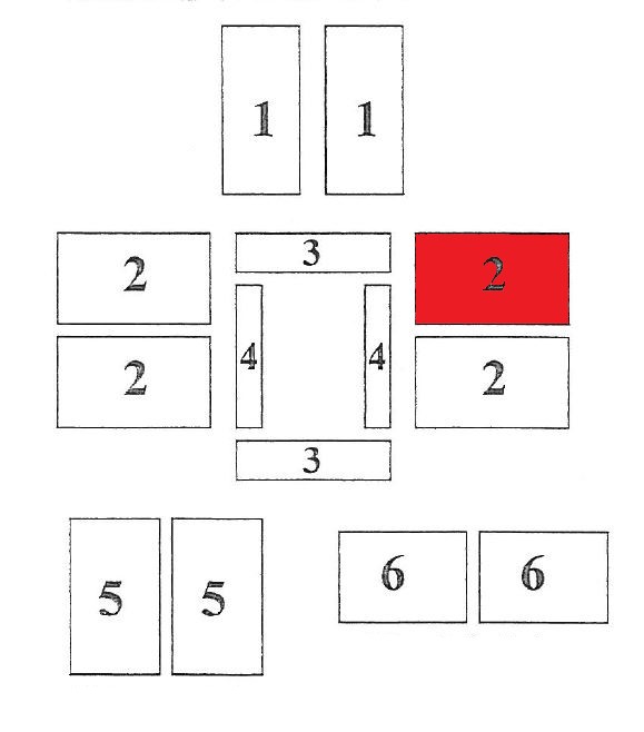 Caminos Rhombus Seitenstein rechts hinten Feuerraumstein