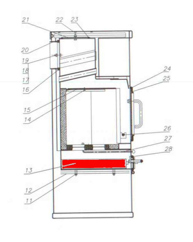 Fireplace Aladdin caja de cenizas