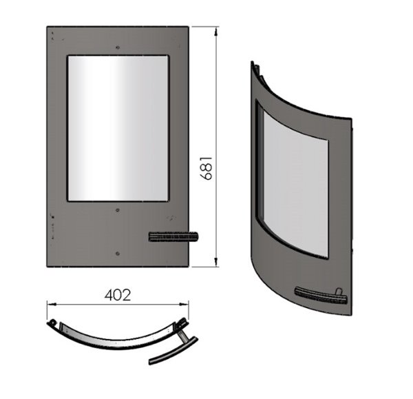 Termatech TT20 puerta gris oscuro