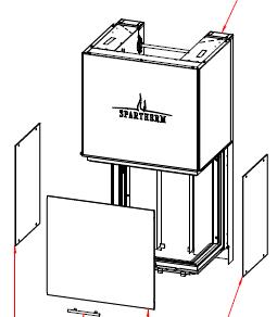 Spartherm Premium A-3RL-60h vidrio de visualización a la derecha