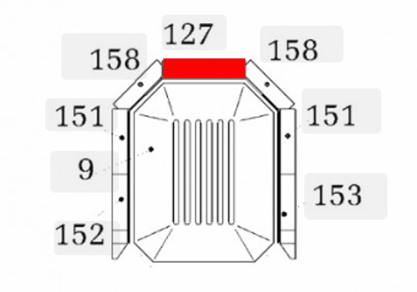 Haas+Sohn Millenium 200.15 Rückwandstein mittig Feuerraumstein