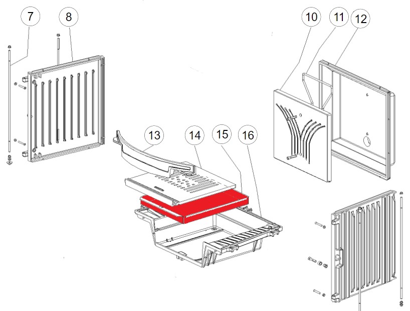 La Nordica Focolare 70 Tondo caja de cenizas B