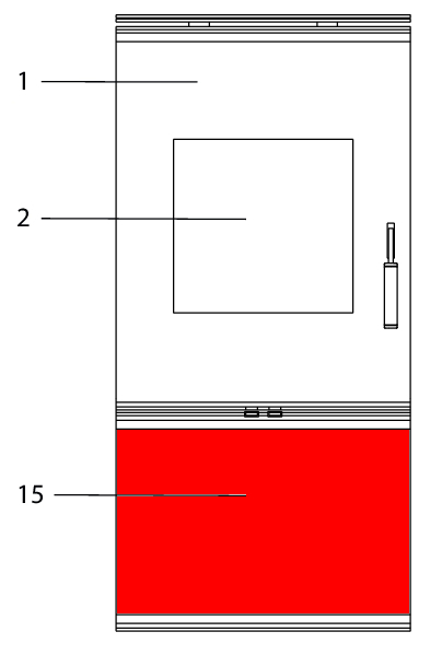 Wodtke KK 80-2 vidrio de visualización compartimiento de madera