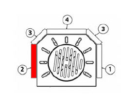 Haas+Sohn RHO 233.17 Pierre de paroi côté à gauche à l’avant