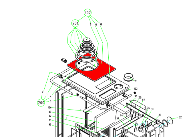 Wamsler K185F/A placa de horno