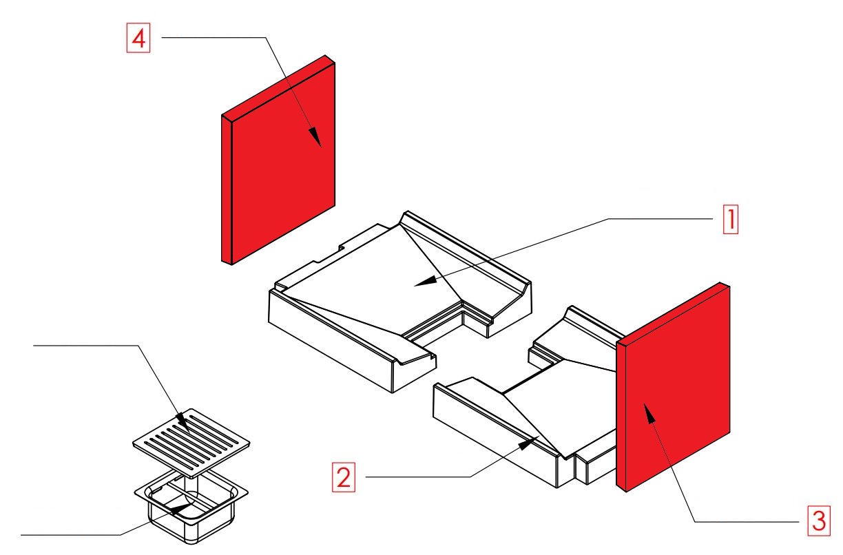 Spartherm Varia B-FDh ladrillo lateral juego A