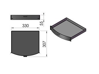 Wamsler TT40 caja de cenizas gris