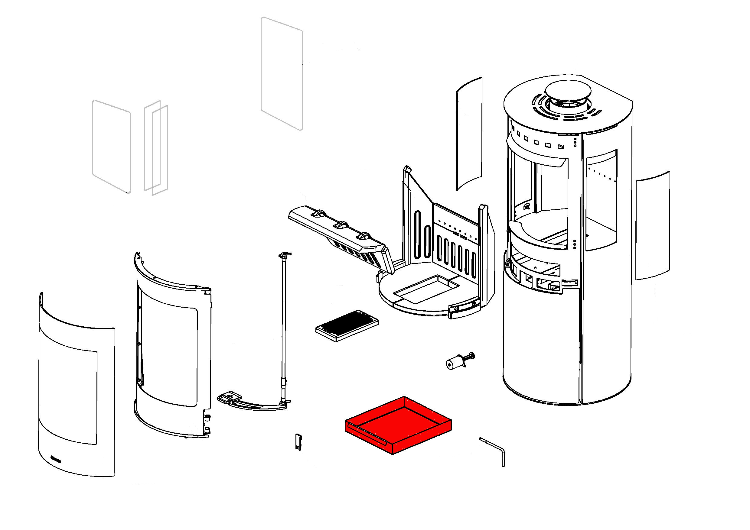 Aduro 9.5 LUX Aschekasten