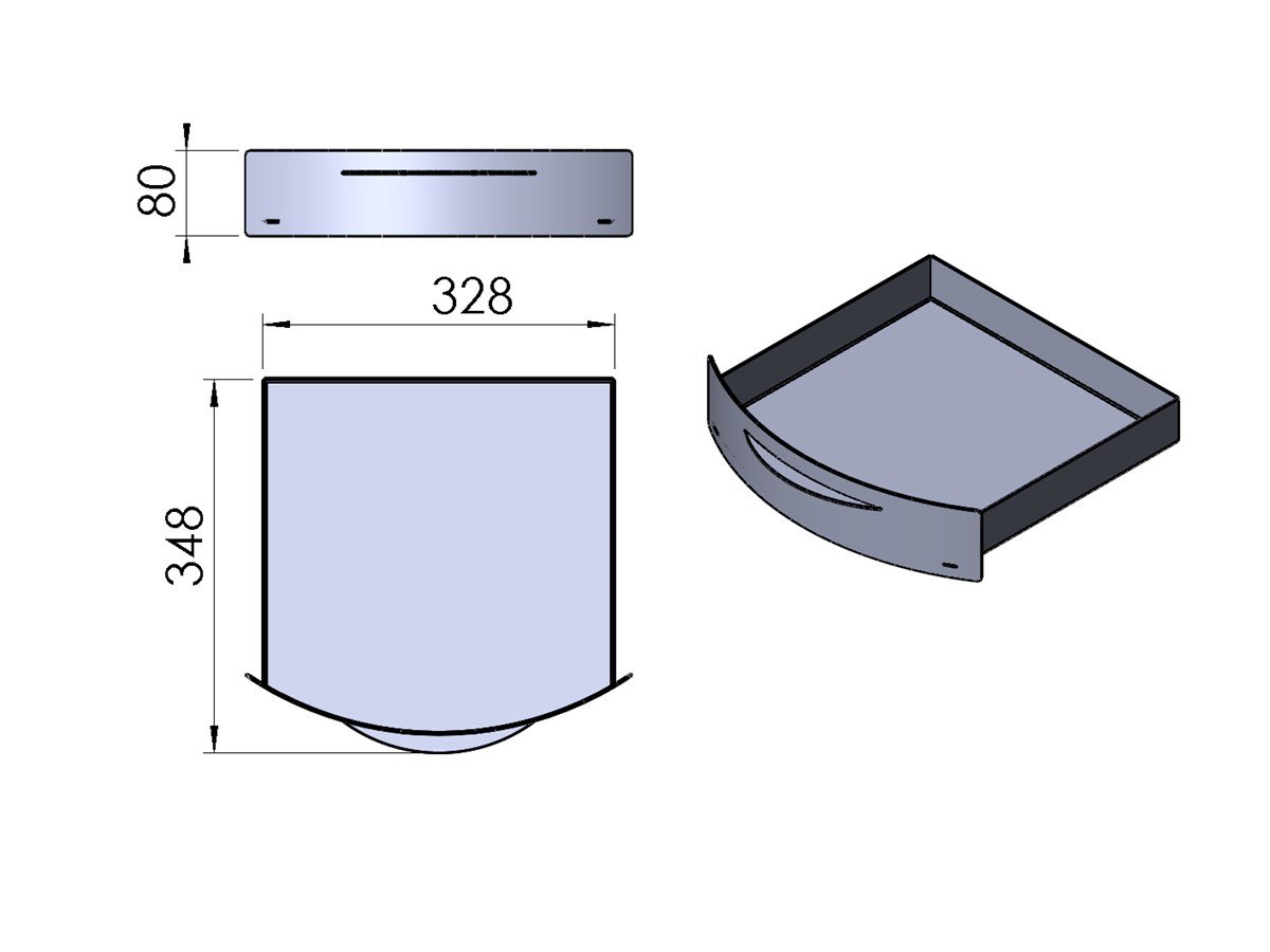 Termatech TT10 caja de cenizas gris claro