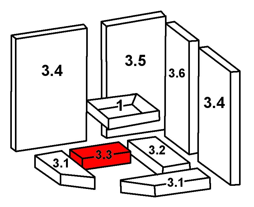 Oranier Skandik 8 Bodenstein hinten links A liegender Vermiculitestein